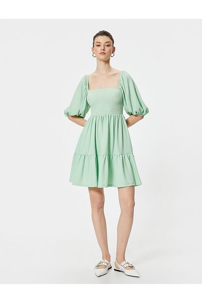 Koton Green Women's Gimped Detail Dress