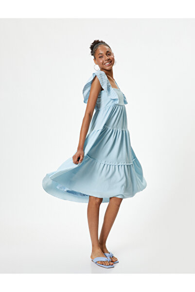 Koton Blue Women's Midi Ruffled Dress