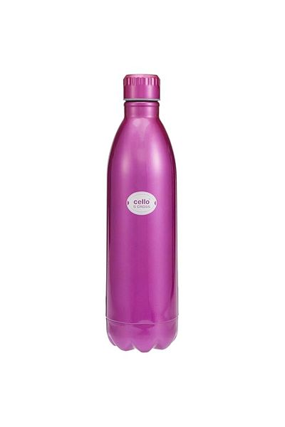 Generic Cello S-Cross Water Bottle, Pink/Purple, 1000 ml, Stainless Steel