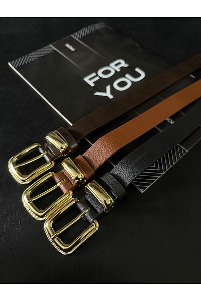 FioriModa Gold Plated Non-Tarnish Women's Trouser Belt, Jacket Belt, Dress Belt, Shirt Belt