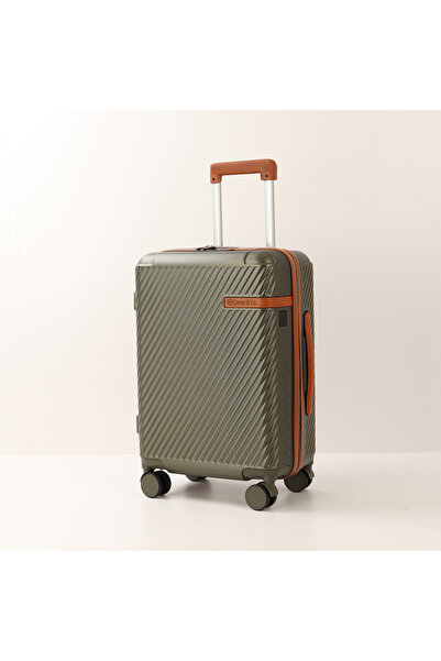 Quasar & Co. Σετ 3 καροτσιών S/M/L, βαλίτσες, αποσκευές με κλειδαριά, τηλεσκοπική λαβή, 4 διπλές ρόδες, ABS, χακί