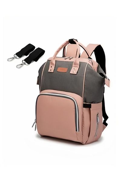 COOYA Diaper Bag Backpack for Babies,Nappy Changing Bag with Insulated Pocket,Multi-functional,Pink