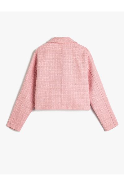 Koton Pink Girl's Tweed Jacket