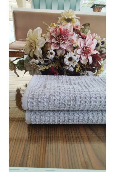 A.Z.H. (2Nd Gray Set) Decorative 100% Cotton 50X75Cm. Hand and Face Towel, Kitchen Towel, Cleaning Cloth