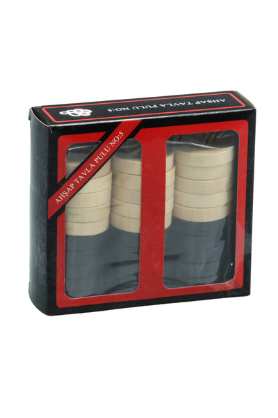 Sera Oyun Aletleri Wooden Backgammon Chip Large Size No:5 (Chip Diameter: 3.5 mm)