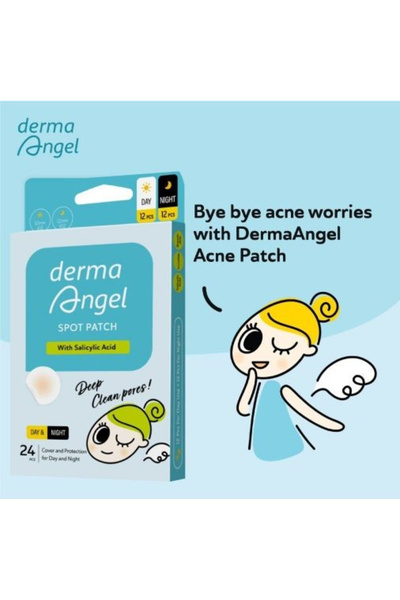 Derma رقعة أنجل سبوت مع حمض الساليسيليك، 24 قرصًا