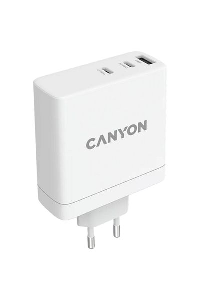 CANYON CND-CHA140-44 Network Charger, 1x USB-A, 2x USB-C, 140W, White