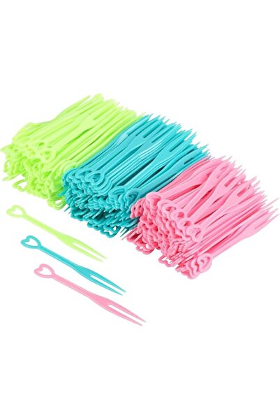 Generic شوكة فاكهة بلاستيكية للاستخدام مرة واحدة من نيوفانتي، 500 قطعة، مقاس ...