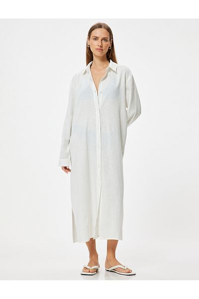 Koton White Women's Maxi Beach Dress