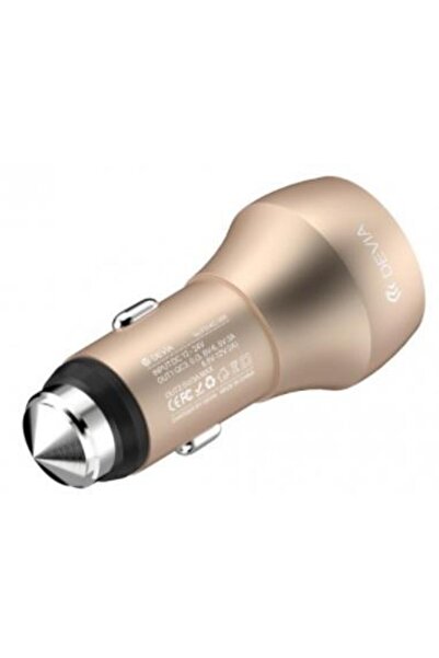 Devia Încărcător auto Hammer, 2 x USB, 3.0A (Auriu)
