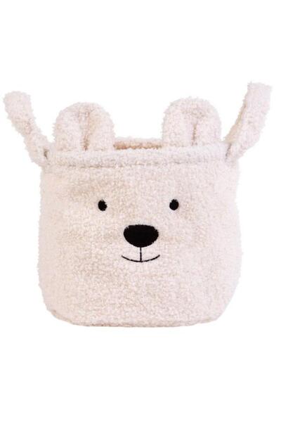 CHILDHOME Storage Basket Teddy White 25x20x20cm