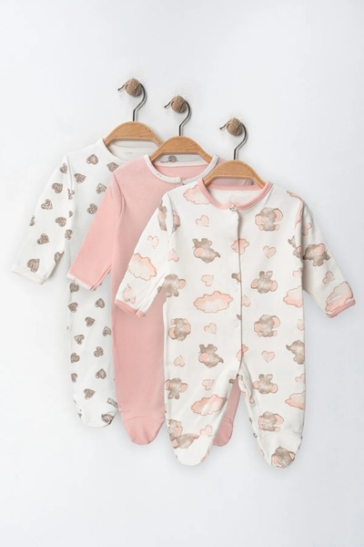 ENİA BABY طقم رومبير من 3 قطع من الجوارب القطنية للفتيات الصغيرات لحديثي الولادة من عمر 3 إلى 6 إلى 9 أشهر