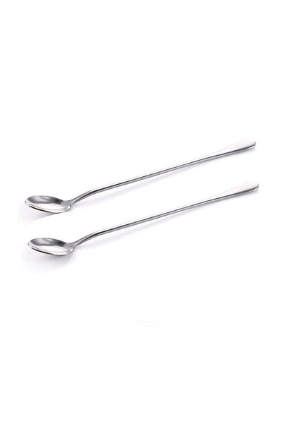 Generic Longkins Spoon 2 Pcs Tea Spoons Long Handle Coffee Spoon Stainless Steel Ice Cream Dessert Scoop Fo