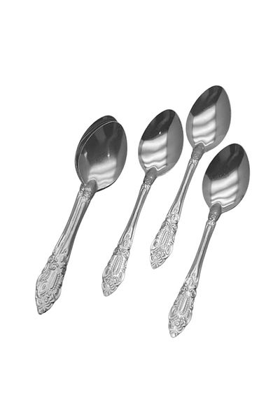 Generic ملاعق شاي من الفولاذ المقاوم للصدأ من آر كي، عبوة من ١٢ قطعة - صديقة للبيئة، RK0057 | ملعقة صغيرة لتقليب المشروبات