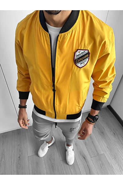 dehaine Men's jacket, spring-autumn, yellow, 12334, XL