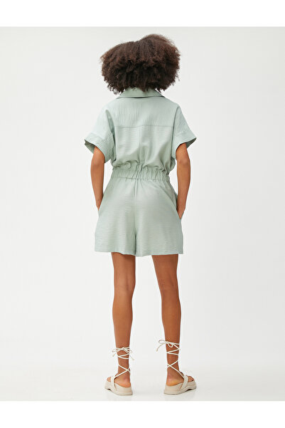 Koton Pocket Detail Elastic Waist Viscose Jumpsuit