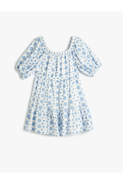 Koton Blue Women's Mini Broderie Dress