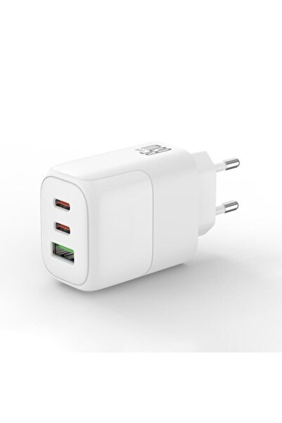 Xo GaN Charger 65W with 3 Ports (1× USB-A 18W + 2× USB-C 65W/20W), Power Delivery 3.0, Quick Charge 4
