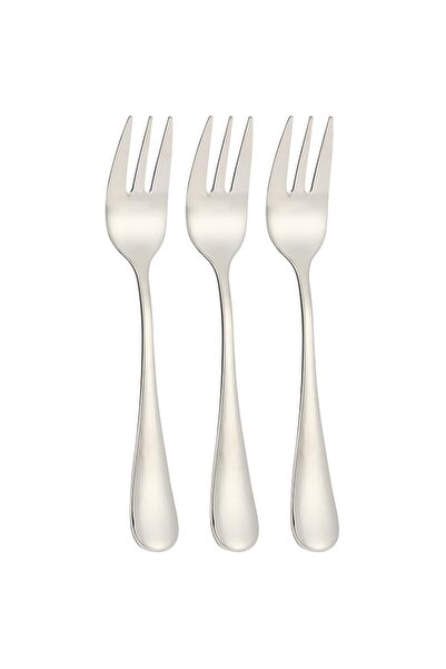 Generic Vague Plano Stainless Steel Cake Fork 3-Piece