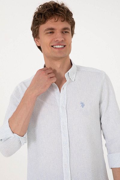 U.S. Polo Assn. U.S. Polo Assn. Light Blue Men's Shirt 2106592