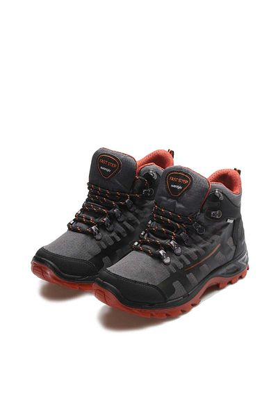 Ayakkabıhane Gray Orange Comfortable Unisex Outdoor Boots Ah1E117192415656