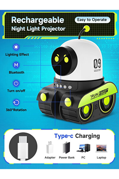 Abbruch Çocuklar İçin Projektör Temalar Uzay, Araba, Sevimli Figürler Oda Işığı Tavana Yansıtma
