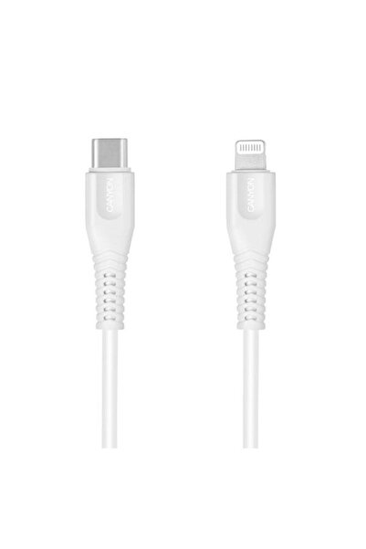 CANYON Cablu CNS-MFIC4W, USB Tip-C - Lightning MFI-4, 1.2m (Alb)