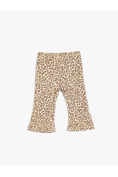 Koton Beige Girl's Flare Leggings