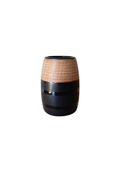 ALBETTO Seramik Diş Fırçalık, Pamukluk Siyah/Kahve 145