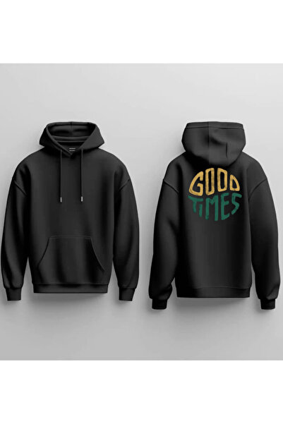 Sebesta Fashion New Season Good Time Printed 3 Thread Cotton Hooded Sweatshir...
