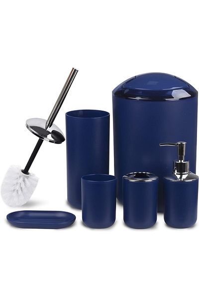 Bathroom Life CERBIOR Bathroom Accessories Set 6 Piece Bath Ensemble Includes Soap Dispenser, Toothbrush Holder, T