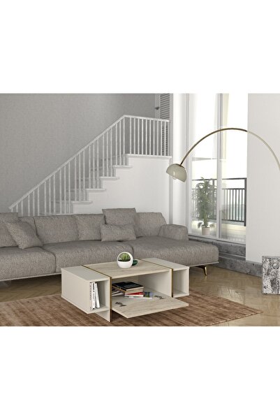 UnicUtil Coffee table, Cubic Charm, UnicUtil, 103.8 x 60 x 37.3 cm, Cream, UUMC34