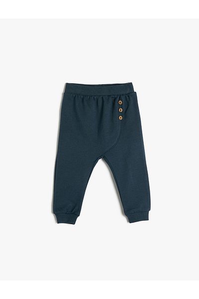 Koton Jogger Sweatpants Button Detail Elastic Waistband Cotton