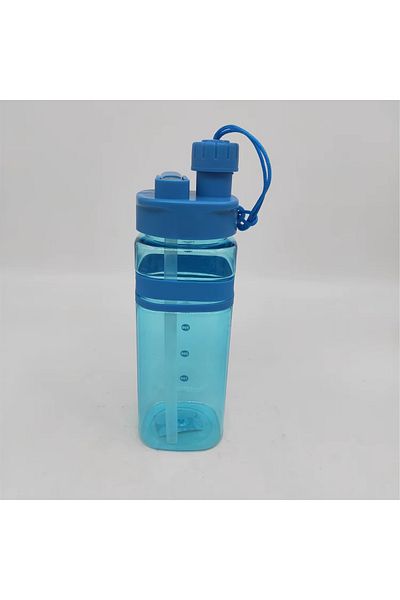 SUKILO 600 Ml Cute Children's Water Bottle - Bpa Free, with Straw