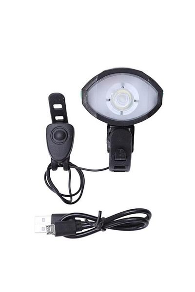 ESPERANZA Far LED with Bell EOT023, 100 lm, handlebar mount, 3 lighting modes, water-resistant, for