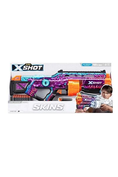 X-Shot Blaster with 16 darts Excel Skins Last Stand Enigma 36518 L