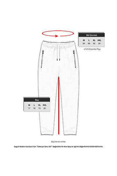 Cottonland Men's Modena Classic Regular Waist Spring Cotton Tracksuit Bottom Petrol Gray