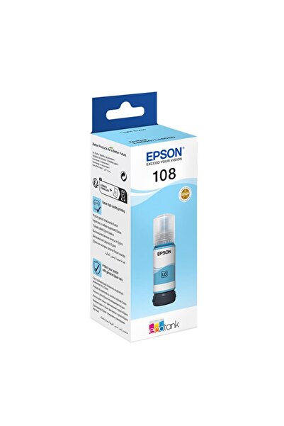 EPSON 108 T09C5 Light Cyan Açık Mavi Şişe Mürekkep T09C54 L18050-L8050