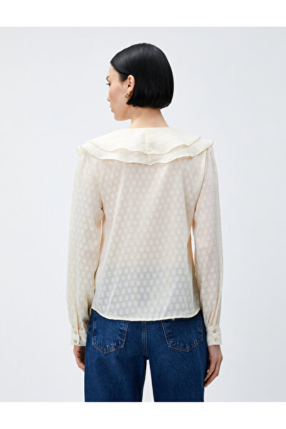 Koton Voluminous Neck Shirt Long Sleeve