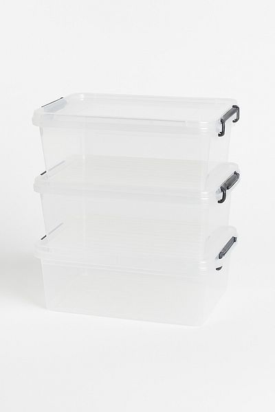 Kitchen Line Smartbox Trio – Stationery and Organizing Box Set 3 Pcs Set 8 Liter 10 Liter 15 Liter