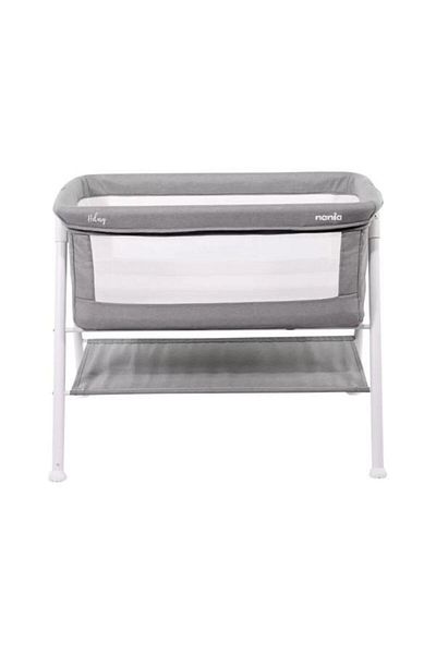 NANIA Kinderkraft Hillary Portable Baby Crib, Mattress 40 x 80 cm, Grey