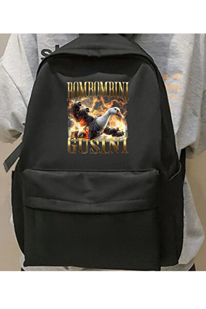 Toum Rucsac de școală unisex imprimat seria Tung Tung