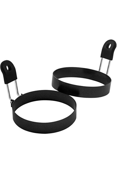 Generic 3.5" Egg Rings Set of 2 with Silicone Handle for Frying Eggs and Egg ...