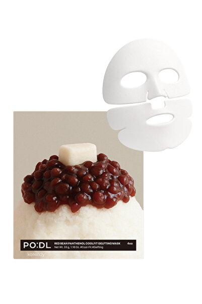 PO:DL Red Bean Panthenol Coolfit Gelfting Mask -Lifting Etkili Serinletici Kı...