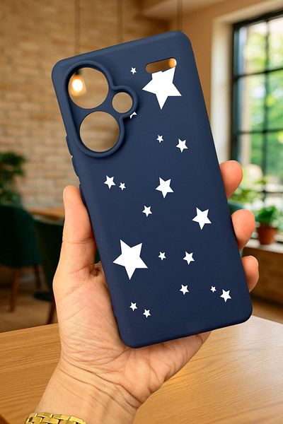 Vip Case Redmi Note 13 Pro Plus - Mini Star Patterned Silicone Shock Absorbing Classic Protected Rubber Case277