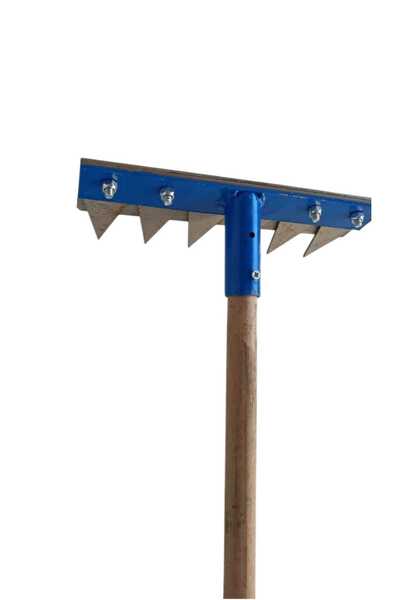 ADER CR230 6 DİŞLİ OT YOLMA ÇELİK TIRMIK ÇAPASI 3 MM PASLANMAZ CROM ÇELİK