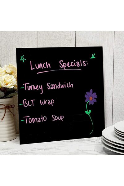 Lamsit Ibdaa Acrylic Sheet 3mm Thick Pack of 2 (Rectangle, Black)