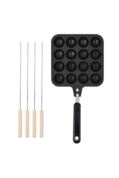 Generic cigemay Takoyaki Grill, Non-Stick Takoyaki Grill Pan, Cooking Baking Tray, with Baking needle
