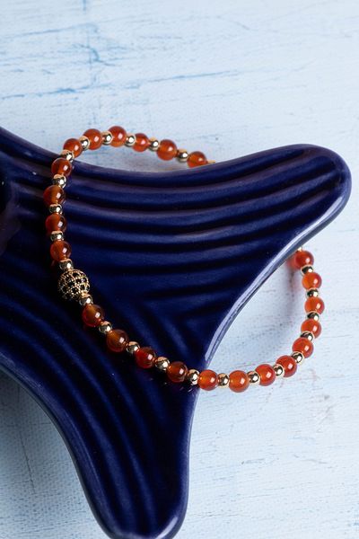 DENİZ Certified Agate Natural Stone Bracelet