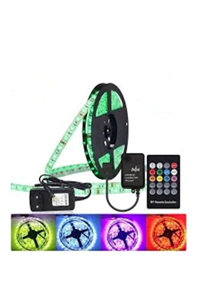 LEDONLİNE Rgb Şerit Led Müzik Ritimli Rgb Led Kontrol Seti 5m Led -Kontrol-Ad...
